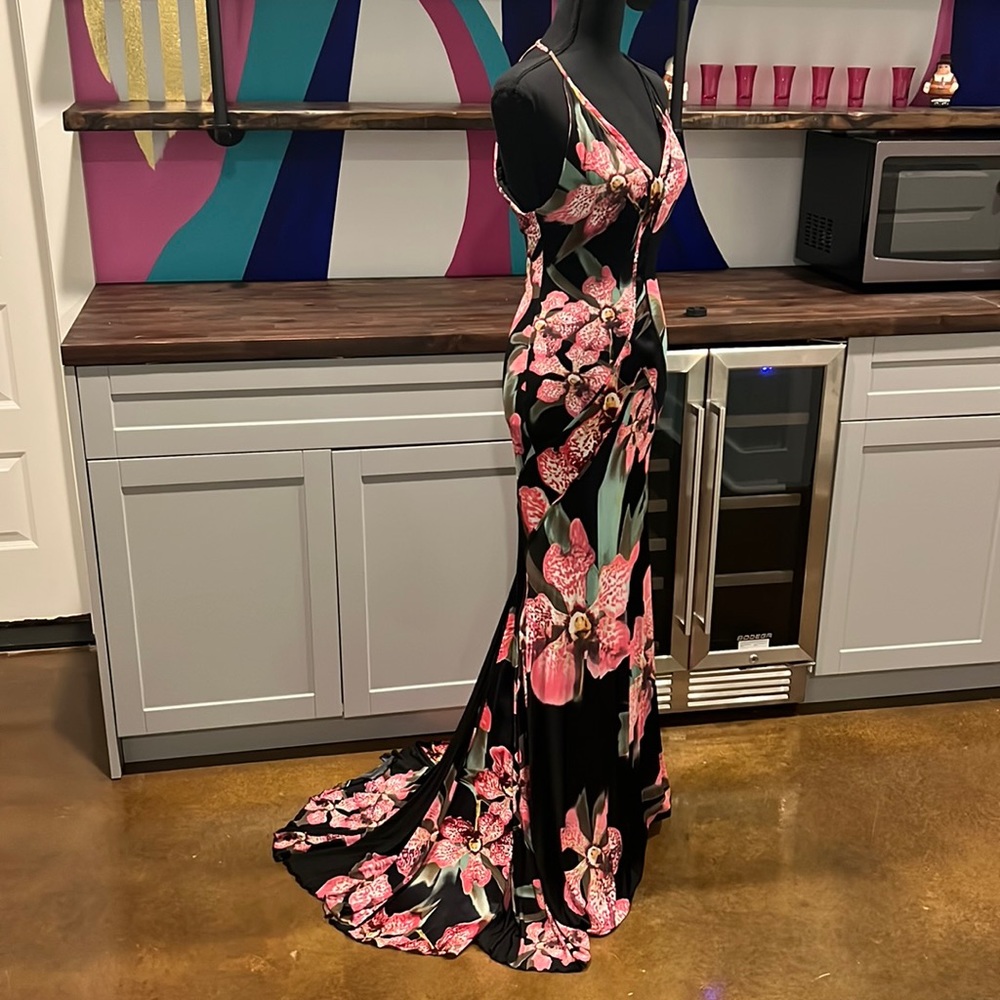 Roberto Cavalli size medium,  orchid floor length gown